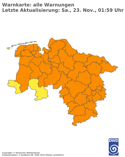 Aktuelle Wetterwarnungen für  Celle