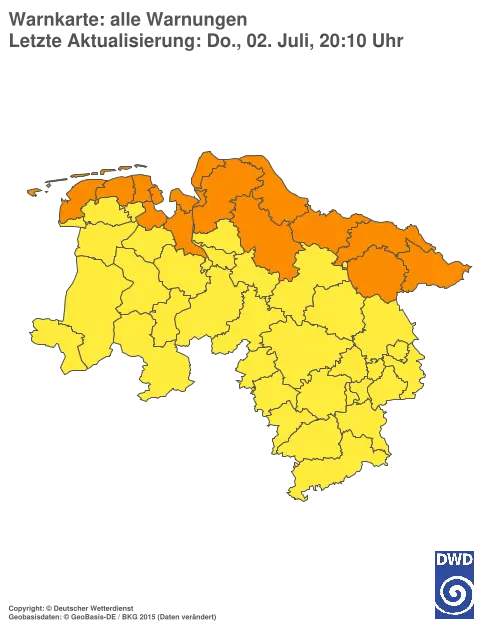 Aktuelle Wetterwarnungen für %region%