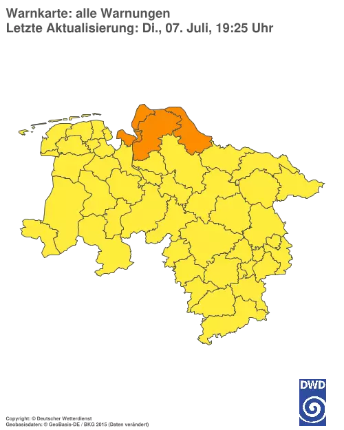 Aktuelle Wetterwarnungen für %region%