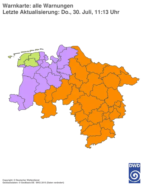 Aktuelle Wetterwarnungen für %region%
