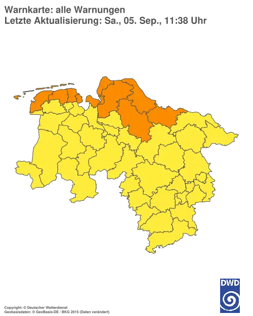 Aktuelle Wetterwarnungen für %region%